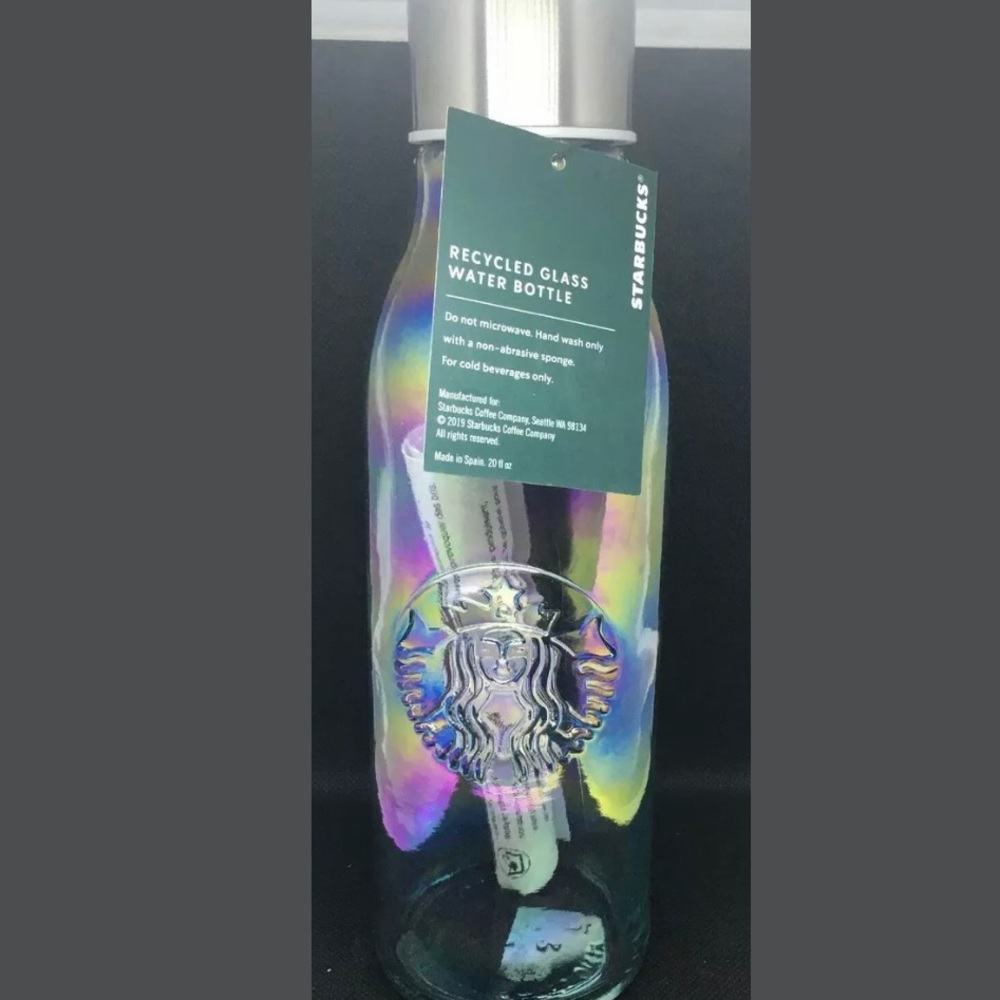 Starbucks 2019 Iridescent Recycled Glass Bottle
